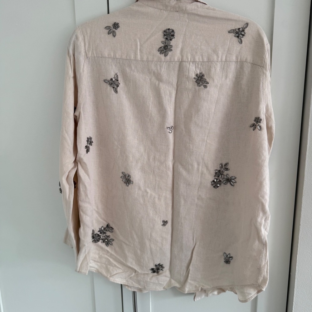 Zara sequin button down - Picture 2 of 2